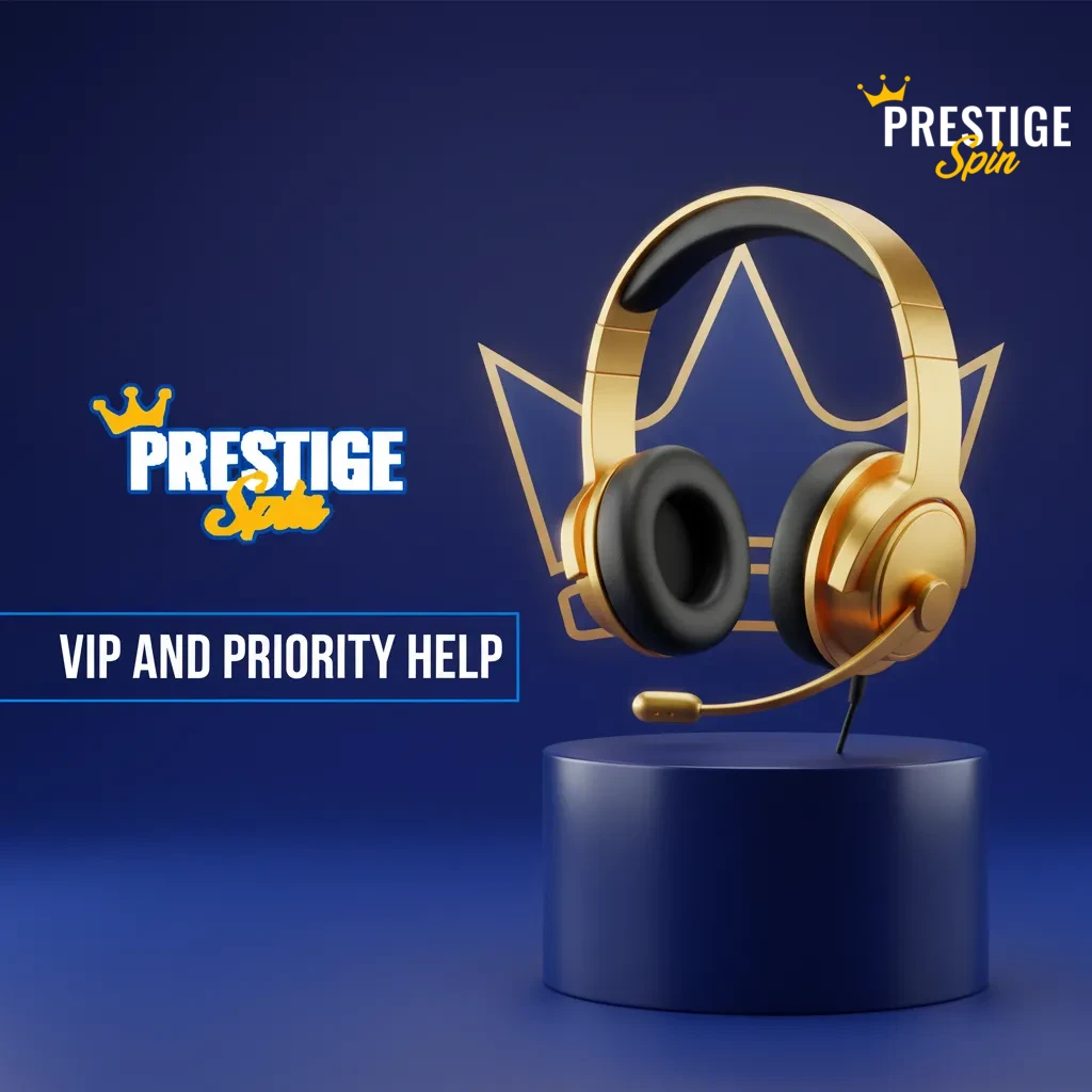 VIP priority support for high-tier players: headset agent, crown icon, chat and email options, quick response times.